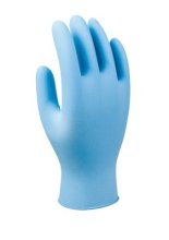 BLUE NITRILE GLOVES 8 MIL.