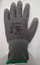 PU PF POLYESTER GLOVE GRAY (L)