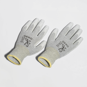 PU PF POLYESTER GLOVE GRAY (S)