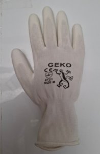 PU PF POLYESTER WHITE GLOVE (M)