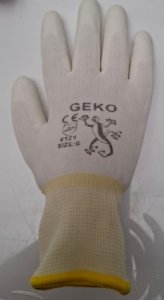 PU PF POLYESTER WHITE GLOVE (S)