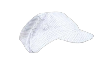 GORRO ESD BLANCO PARA MUJER CON MALLA Y VISERA CORTA