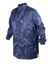 LAB COAT ESD DARK BLUE WITH SLEEVES 