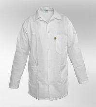 LAB COAT ESD SQUARE WHITE 